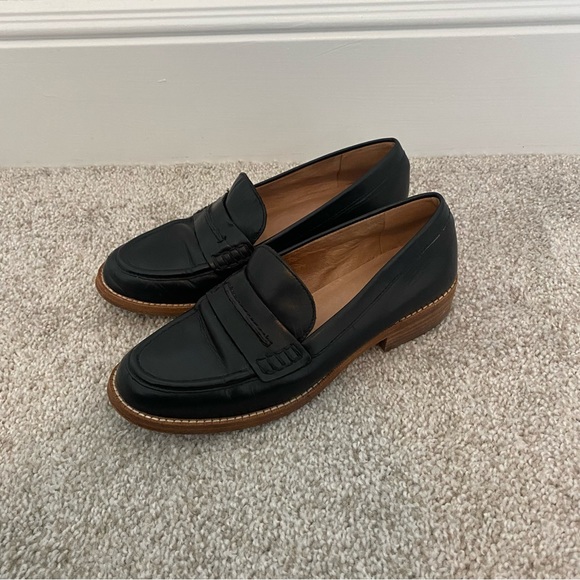 Madewell Black Leather Loafers - Picture 2 of 6